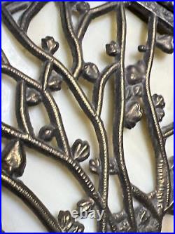 Art Nouveau Bent 12 Panel Slag Glass Ornate Lamp Filigree Marbled Double Chain Art Nouveau Bent 12 Panel Slag Glass Ornate Lamp Filigree Marbled Double Chain