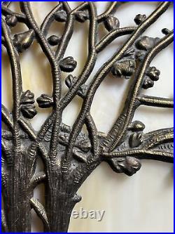 Art Nouveau Bent 12 Panel Slag Glass Ornate Lamp Filigree Marbled Double Chain Art Nouveau Bent 12 Panel Slag Glass Ornate Lamp Filigree Marbled Double Chain