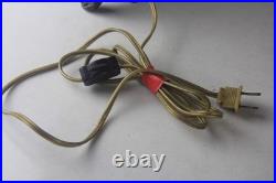 Art Nouveau Bronze Statue Lamp with Leaded Slag Glass Shade