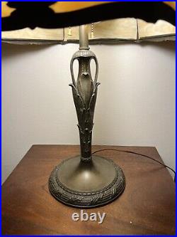 Art Nouveau Caramel Slag Glass Lamp