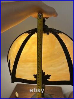 Art Nouveau Caramel Slag Glass Lamp