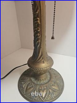 Art Nouveau Lamp Base, c1900s for Slag Glass/Reverse Painted Shade Antique
