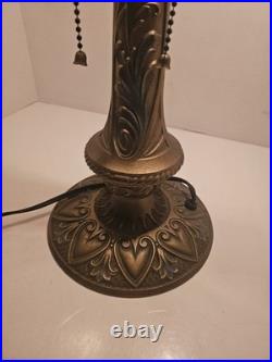 Art Nouveau Lamp Base, c1900s for Slag Glass/Reverse Painted Shade Antique