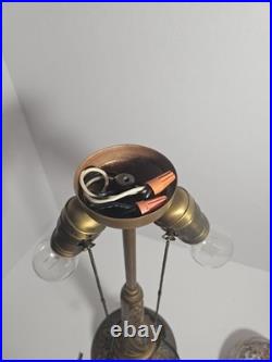 Art Nouveau Lamp Base, c1900s for Slag Glass/Reverse Painted Shade Antique