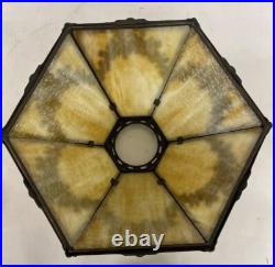 Art Nouveau Slag Glass Table Lamp 20 X 14 X 16