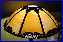 Arts&Crafts, Art Nouveau, Deco Handel, Bradley&Hubbard, Miller Era Slag Glass Lamp