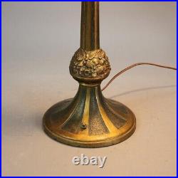 Arts & Crafts Bronze & Two-Tone Slag Glass Lamp, Bradley & Hubbard School, C1920 Arts & Crafts Bronze & Two-Tone Slag Glass Lamp, Bradley & Hubbard School, C1920