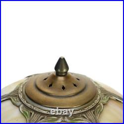Arts & Crafts Era Bradley & Hubbard Style 6-Panel Slag Glass Lamp c1920 Arts & Crafts Era Bradley & Hubbard Style 6-Panel Slag Glass Lamp c1920