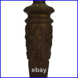 Arts & Crafts Era Bradley & Hubbard Style 6-Panel Slag Glass Lamp c1920