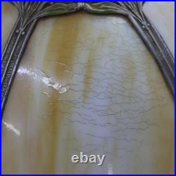 Arts & Crafts Era Bradley & Hubbard Style 6-Panel Slag Glass Lamp c1920 Arts & Crafts Era Bradley & Hubbard Style 6-Panel Slag Glass Lamp c1920