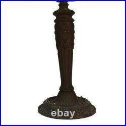 Arts & Crafts Era Bradley & Hubbard Style 6-Panel Slag Glass Lamp c1920