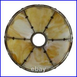 Arts & Crafts Era Bradley & Hubbard Style 6-Panel Slag Glass Lamp c1920 Arts & Crafts Era Bradley & Hubbard Style 6-Panel Slag Glass Lamp c1920