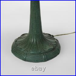 Arts & Crafts Era Leaded Slag Glass Table Lamp with Floral Shade C1920