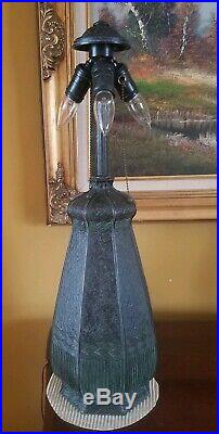 Arts & Crafts, Handel, Bradley & Hubbard Era Large Leaded Stained Slag Glass Lamp