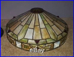 Arts & Crafts Leaded Slag Stained Glass Lamp by Wilkinson Handel Tiffany Era