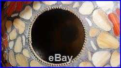 Arts Crafts Leaded Stained Slag Glass Lamp Shade Tiffany Handel 1930-50 Mosaic