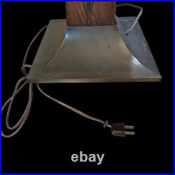 Arts & Crafts Limbert Style Lamp Oak Slag Glass