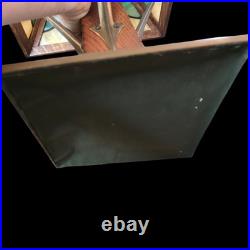 Arts & Crafts Limbert Style Lamp Oak Slag Glass Arts & Crafts Limbert Style Lamp Oak Slag Glass