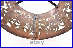 Arts & Crafts Mission Pierced Copper Brass Lamp Shade for Slag Glass or Mica