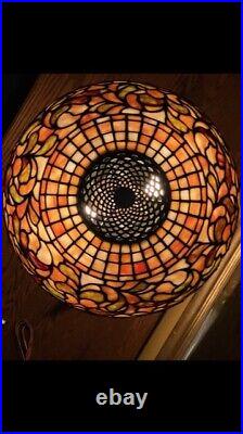 Arts Crafts Rookwood Pottery Slag Glass Antique Leaded Lamp Handel Roseville Era