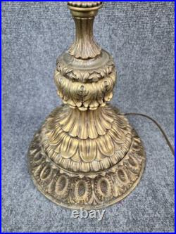 Arts and Crafts Antique 31 Barberry Bradley Hubbard Slag Glass Table Lamp B&H
