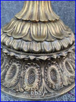 Arts and Crafts Antique 31 Barberry Bradley Hubbard Slag Glass Table Lamp B&H