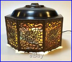 Arts and Crafts Art Nouveau Slag Glass Lamp Shade