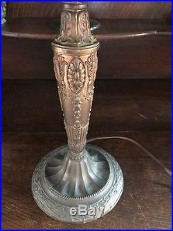 Arts crafts slag glass antique victorian handel bradley hubbard handel era nr