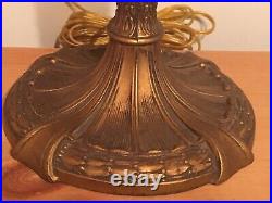 Beautiful Antique Royal Glass Company Slag Glass Lamp c1910-1925