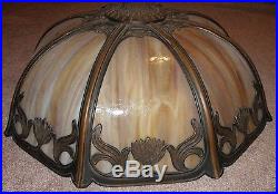 Beautiful Slag Glass Lamp Shade! EMPIRE OF CHICAGO 1920's