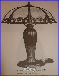 Beautiful Slag Glass Lamp Shade! EMPIRE OF CHICAGO 1920's