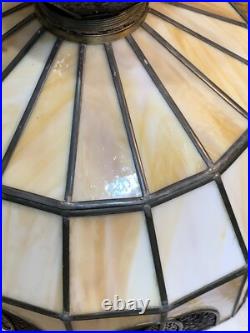 Beautiful Vintage Slag Glass Hanging Lamp