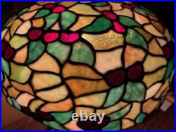 Bradley Hubbard Arts Crafts Leaded Vintage Slag Glass Antique Lamp Handel Era
