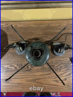 Bradley Hubbard Arts Crafts Leaded Vintage Slag Glass Antique Lamp Handel Era