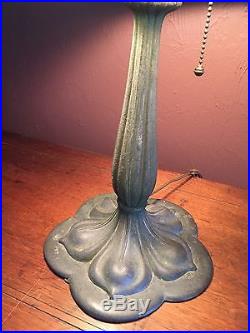 Bradley & Hubbard Co. Slag Glass Desk Lamp Art Nouveau Cast Iron Handel Era