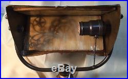 Bradley & Hubbard Desk Lamp With Slag Glass Shade Circa 1920. #1371
