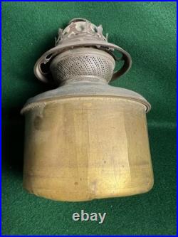 Bradley & Hubbard Lantern Cast Iron Green Slag Glass
