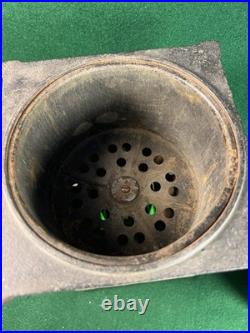 Bradley & Hubbard Lantern Cast Iron Green Slag Glass