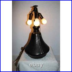 Bradley Hubbard Leaded Slag Glass Arts Crafts Vintage Antique Lamp