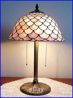 Bradley Hubbard Leaded Slag Glass Table Lamp B&H 260