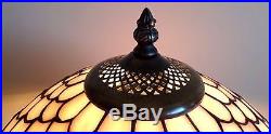 Bradley Hubbard Leaded Slag Glass Table Lamp B&H 260