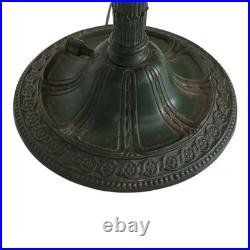Bradley & Hubbard School Arts & Crafts 2 Tone 8 Panel Slag Glass Lamp C1920 Bradley & Hubbard School Arts & Crafts 2 Tone 8 Panel Slag Glass Lamp C1920