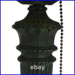 Bradley & Hubbard School Arts & Crafts 2 Tone 8 Panel Slag Glass Lamp C1920 Bradley & Hubbard School Arts & Crafts 2 Tone 8 Panel Slag Glass Lamp C1920