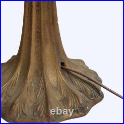 Bradley & Hubbard School Arts & Crafts 6 Panel Slag Glass Lamp c1920