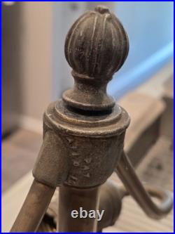 Bradley Hubbard Slag Glass Antique Vintage Art Nouveau Lamp Handel Era