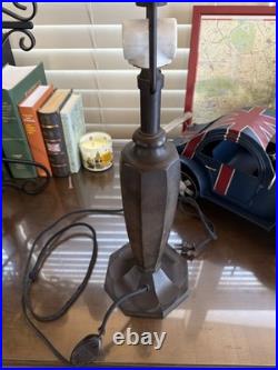 Bradley & Hubbard Table Lamp Stand Circa 1920 For Slag Glass Shade (Stand Only)
