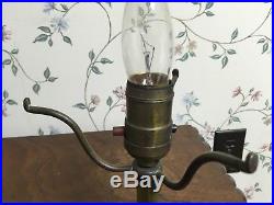 Bradley and Hubbard arts and crafts two-tone slag glass table lamp