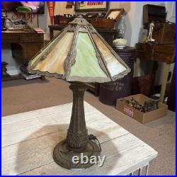 Bradley and hubbard slag glass lamp Bradley and hubbard slag glass lamp