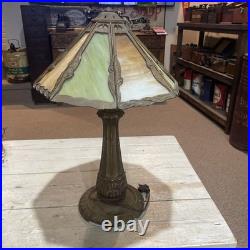 Bradley and hubbard slag glass lamp Bradley and hubbard slag glass lamp