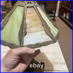 Bradley and hubbard slag glass lamp